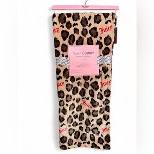 Juicy Couture Leopard / Cheetah Print Oversized Printed Plush Throw Blanket